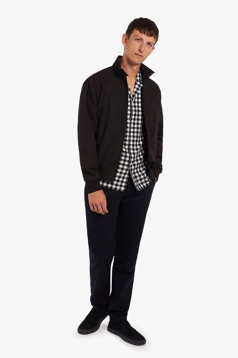 Black Fred Perry J7320 Men's Jackets | PH 1213NWYB